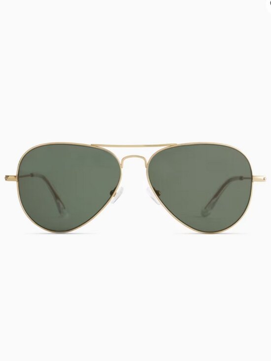 New! Quince Halston Polarized Stainless Steel Aviator Sunglasses Gold Green Lens main image 6
